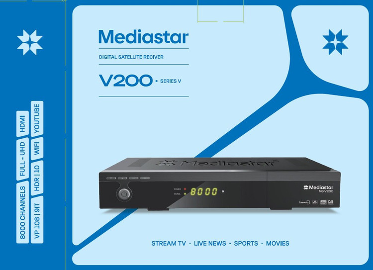 گیرنده دیجیتال مدیا استار مدل V200 با کیفیت Full HD